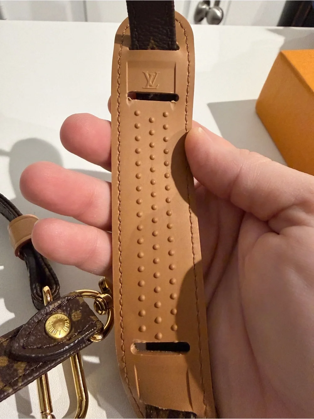 LV Adjustable Strap 16mm Monogram Full Set with COA